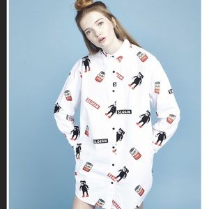 Lazy Oaf Slogan Button Down